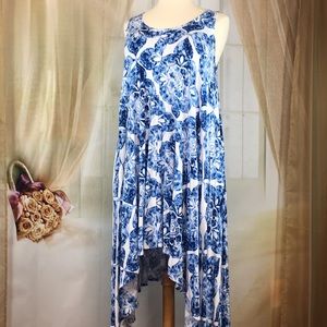 Kate & Mallory Blue Maxi Sleeveless Casual Dress